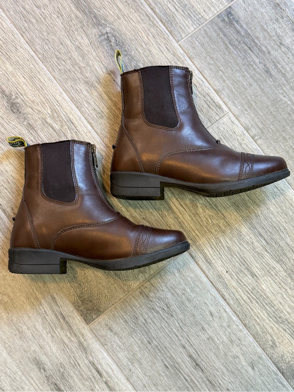 Shires Moretta Clio Kid's Zip Paddock Brown Riding Boots Size 4 (470804BRN)